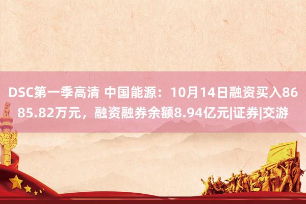 DSC第一季高清 中国能源：10月14日融资买入8685.82万元，融资融券余额8.94亿元|证券|交游