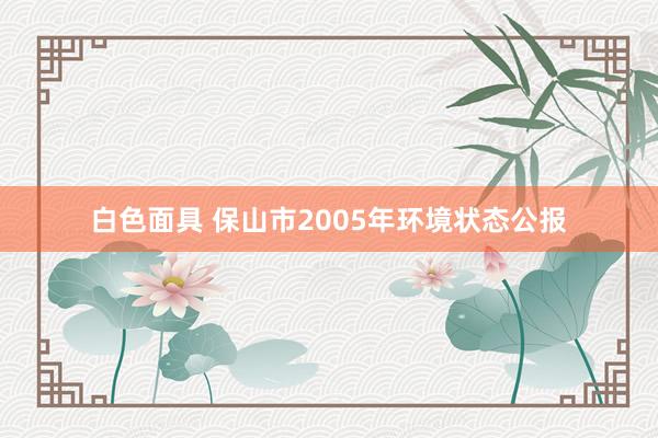 白色面具 保山市2005年环境状态公报